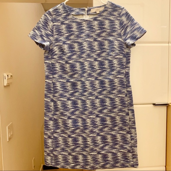 Loft Tweed Work Shift Dress Size 2P - Picture 2 of 5